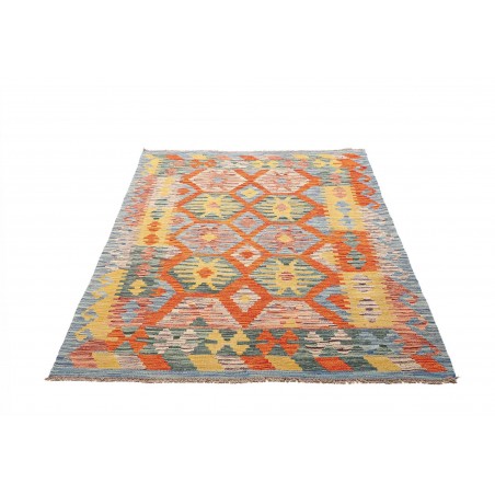Tappeto Kilim Afghanistan marrone arancione 127x172