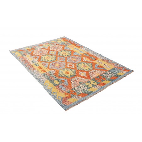 Tappeto Kilim Afghanistan marrone arancione 127x172