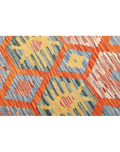 Tappeto Kilim Afghanistan marrone arancione 127x172