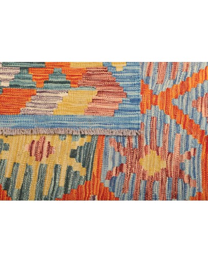 Tappeto Kilim Afghanistan marrone arancione 127x172