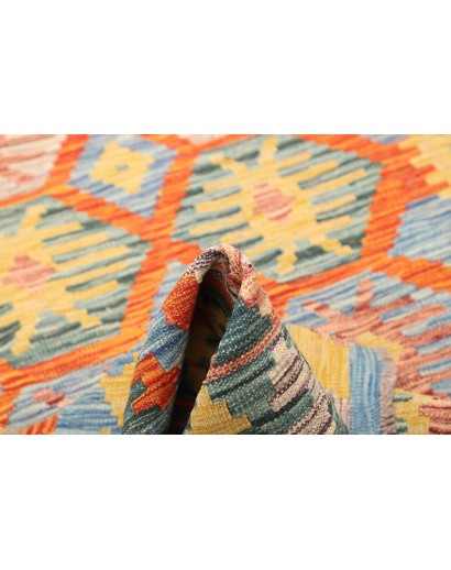 Tappeto Kilim Afghanistan marrone arancione 127x172