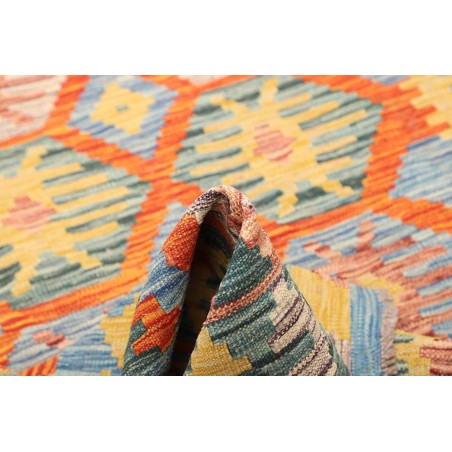 Tappeto Kilim Afghanistan marrone arancione 127x172