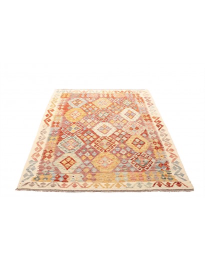 Tappeto Kilim Afghanistan giallo arancione 135x173