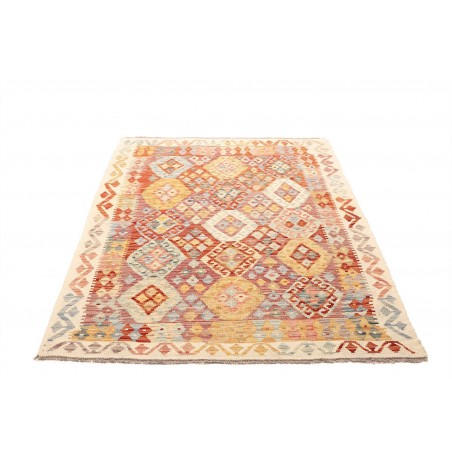 Tappeto Kilim Afghanistan giallo arancione 135x173