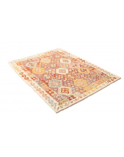 Tappeto Kilim Afghanistan giallo arancione 135x173