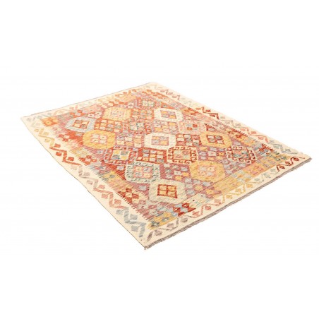 Tappeto Kilim Afghanistan giallo arancione 135x173