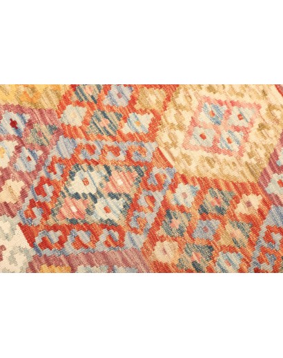 Tappeto Kilim Afghanistan giallo arancione 135x173