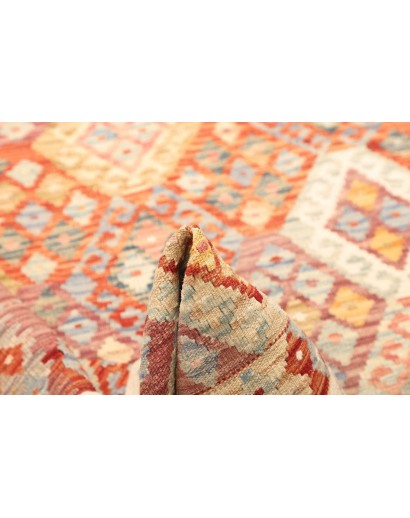 Tappeto Kilim Afghanistan giallo arancione 135x173