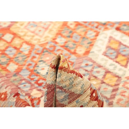 Tappeto Kilim Afghanistan giallo arancione 135x173