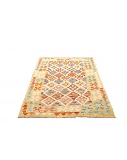 Tappeto Kilim Afghanistan giallo marrone 127x179