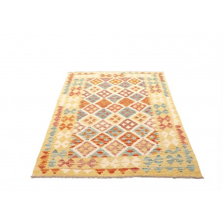 Tappeto Kilim Afghanistan giallo marrone 127x179