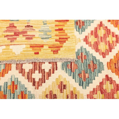 Tappeto Kilim Afghanistan giallo marrone 127x179
