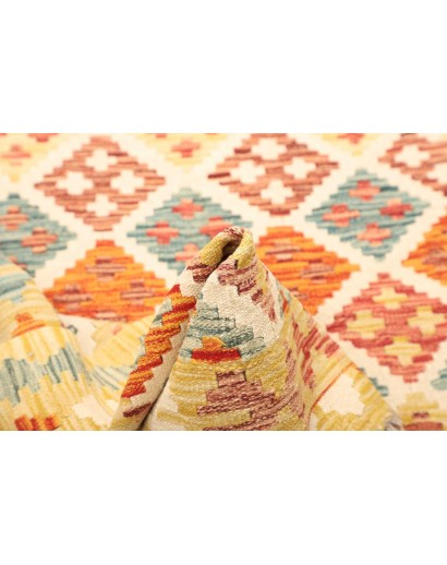 Tappeto Kilim Afghanistan giallo marrone 127x179