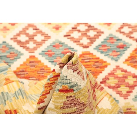 Tappeto Kilim Afghanistan giallo marrone 127x179