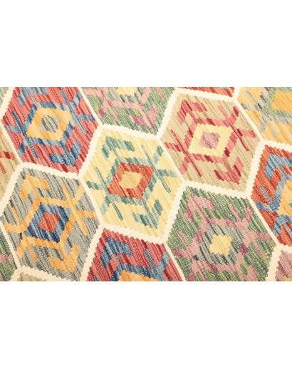 Tappeto Kilim Afghanistan marrone rosso 128x176