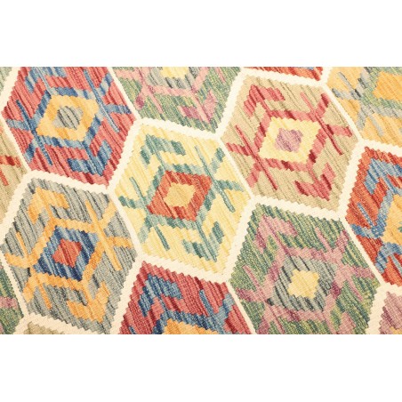 Tappeto Kilim Afghanistan marrone rosso 128x176