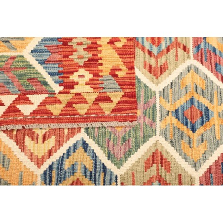 Tappeto Kilim Afghanistan marrone rosso 128x176