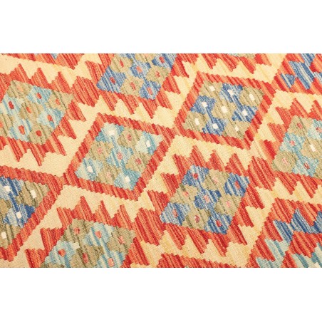 Tappeto Kilim Afghanistan giallo blu 124x182