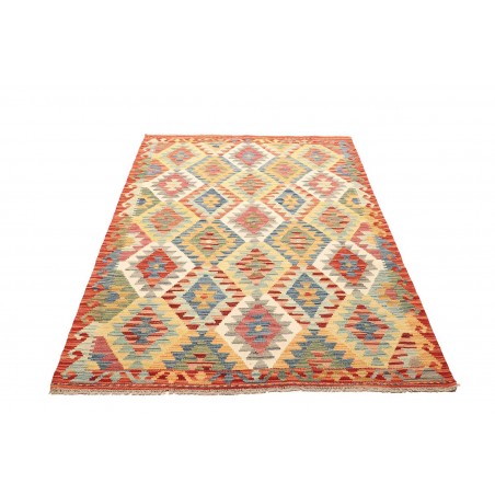 Tappeto Kilim Afghanistan giallo arancione 128x186