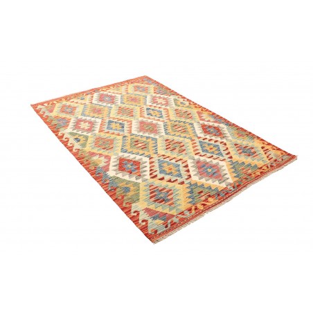 Tappeto Kilim Afghanistan giallo arancione 128x186