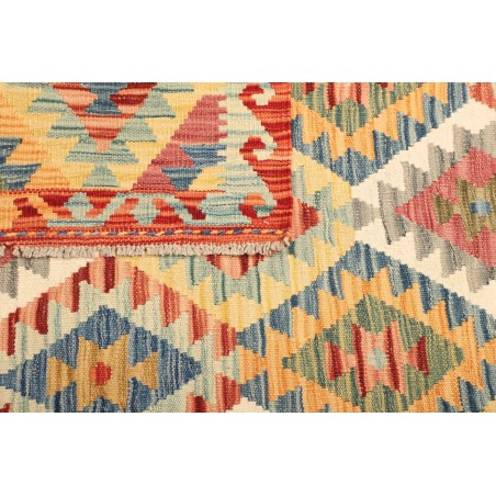 Tappeto Kilim Afghanistan giallo arancione 128x186
