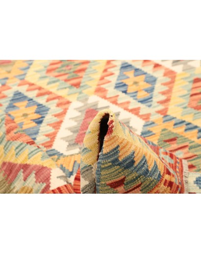 Tappeto Kilim Afghanistan giallo arancione 128x186