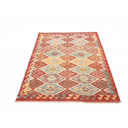 Tappeto Kilim Afghanistan marrone rosso 125x182