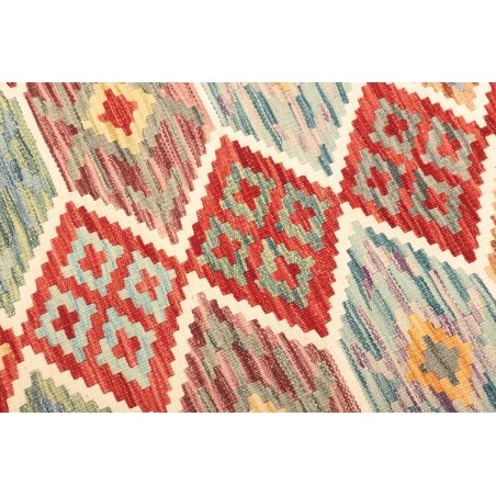 Tappeto Kilim Afghanistan marrone rosso 125x182