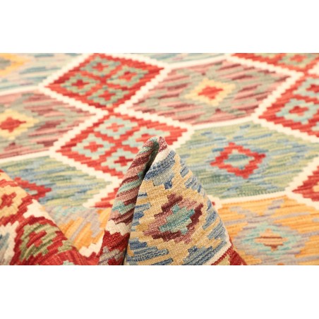 Tappeto Kilim Afghanistan marrone rosso 125x182