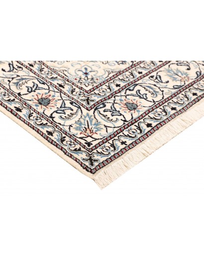 Tappeto Nain Kashmar Persia bianco grigio 163x247