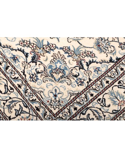 Tappeto Nain Kashmar Persia bianco grigio 163x247