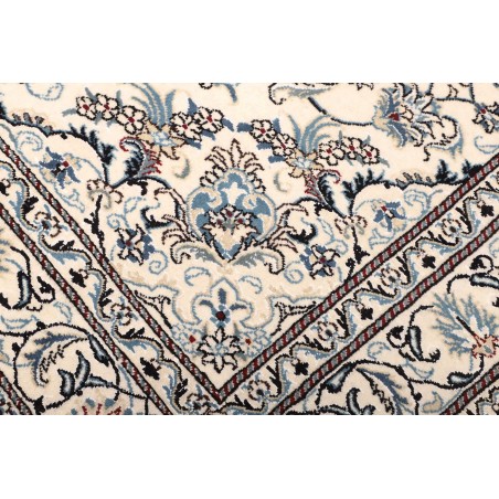 Tappeto Nain Kashmar Persia bianco grigio 163x247