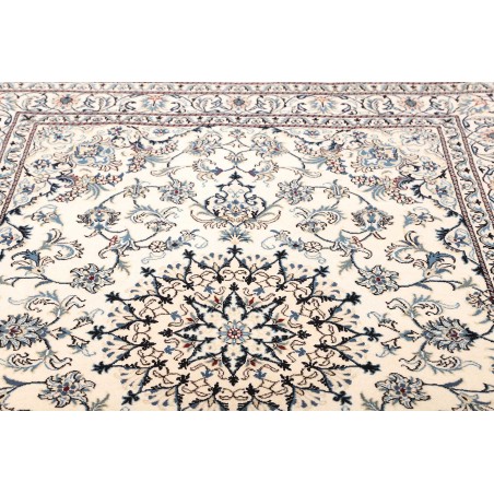 Tappeto Nain Kashmar Persia bianco grigio 163x247
