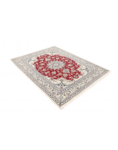 Tappeto Nain Kashmar Persia bianco marrone 150x196