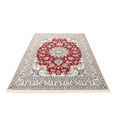 Tappeto Nain Kashmar Persia bianco marrone 150x196
