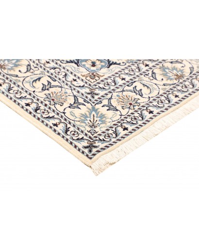 Tappeto Nain Kashmar Persia bianco marrone 150x196