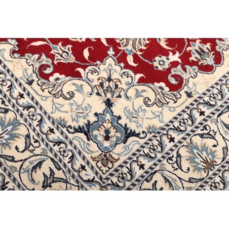 Tappeto Nain Kashmar Persia bianco marrone 150x196