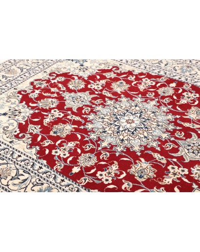 Tappeto Nain Kashmar Persia bianco marrone 150x196
