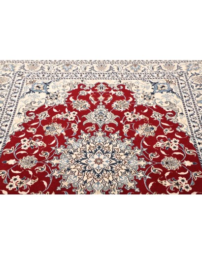 Tappeto Nain Kashmar Persia bianco marrone 150x196