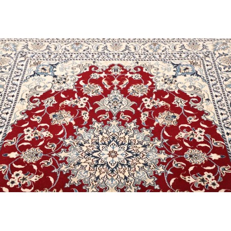 Tappeto Nain Kashmar Persia bianco marrone 150x196