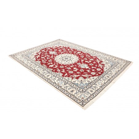 Tappeto Nain Kashmar Persia bianco grigio 170x235