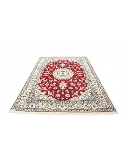Tappeto Nain Kashmar Persia bianco grigio 170x235