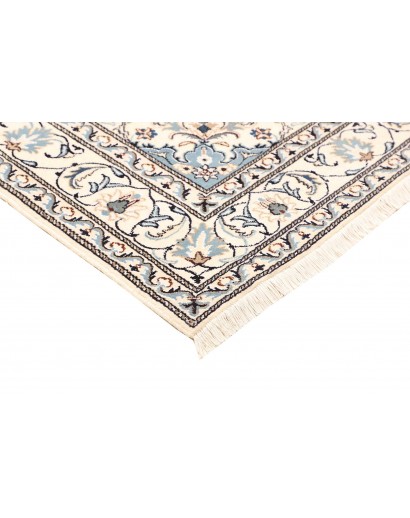 Tappeto Nain Kashmar Persia bianco grigio 170x235