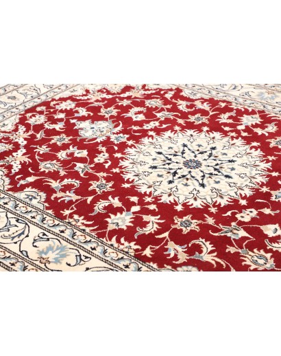 Tappeto Nain Kashmar Persia bianco grigio 170x235