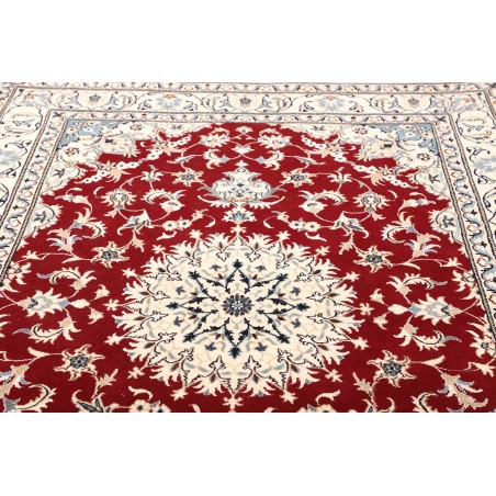 Tappeto Nain Kashmar Persia bianco grigio 170x235