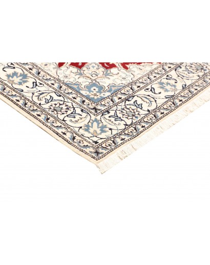 Tappeto Nain Kashmar Persia bianco marrone 170x235