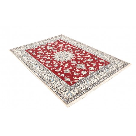 Tappeto Nain Kashmar Persia bianco marrone 153x202