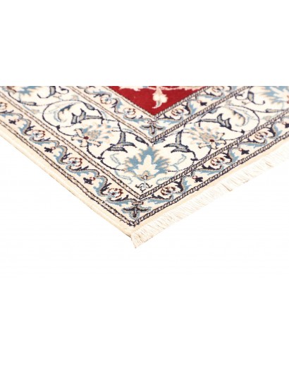 Tappeto Nain Kashmar Persia bianco marrone 153x202