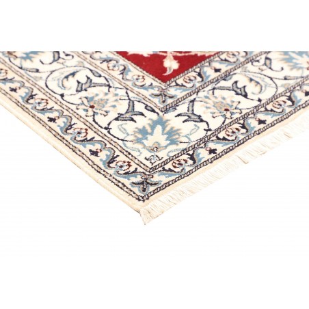 Tappeto Nain Kashmar Persia bianco marrone 153x202