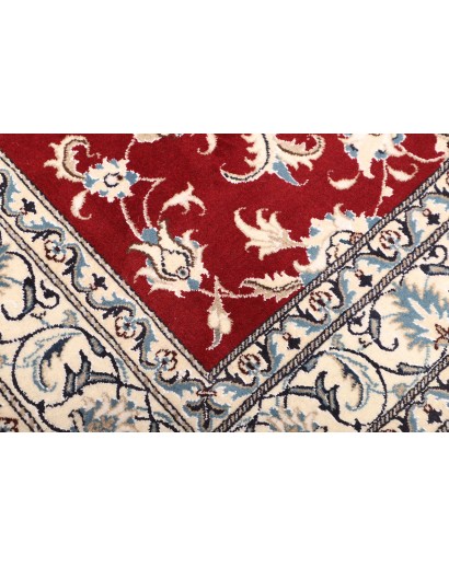 Tappeto Nain Kashmar Persia bianco marrone 153x202